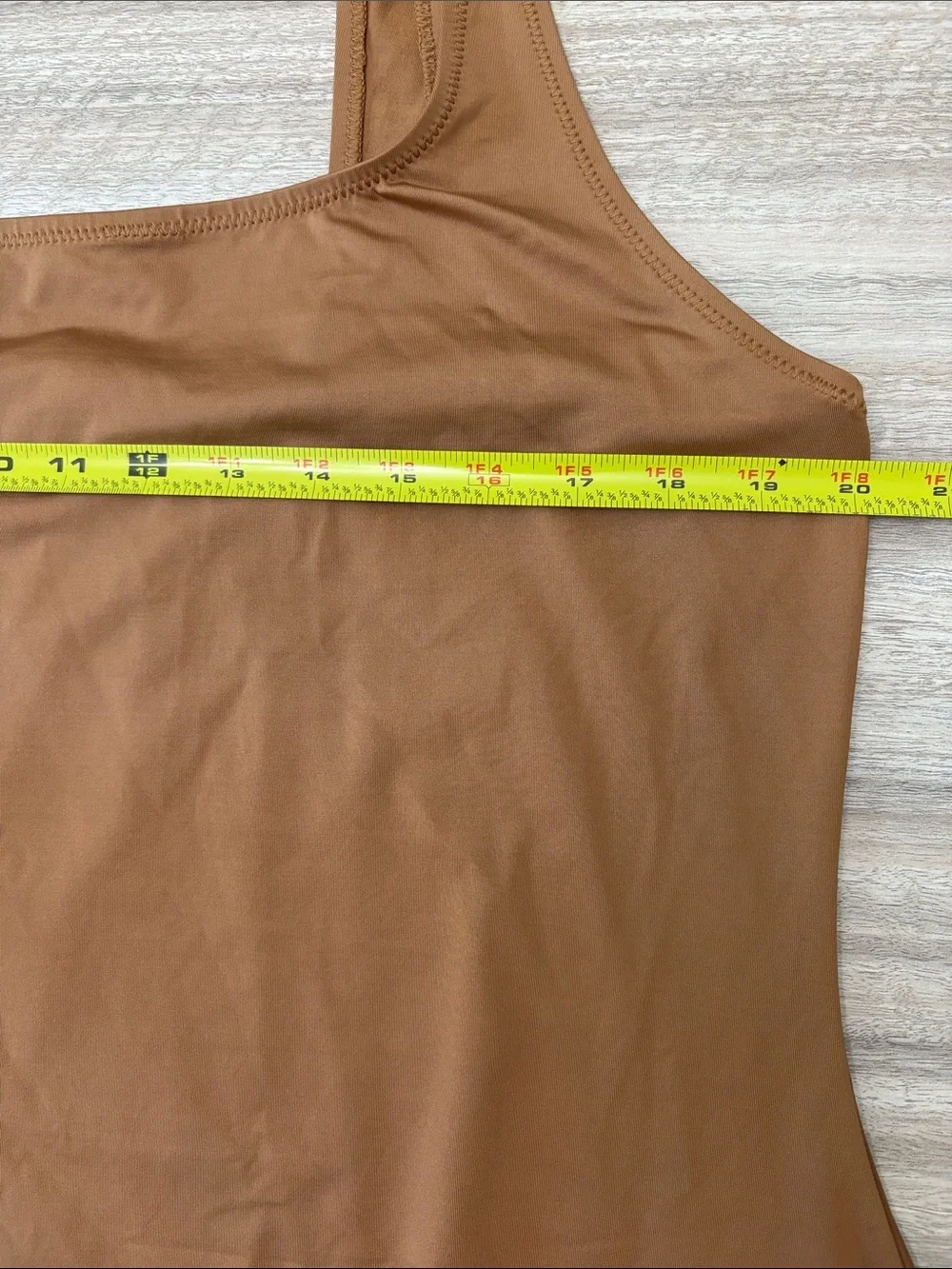 Skims Signature Swim Tank Dress Brown Mini Women Size 4X NWT